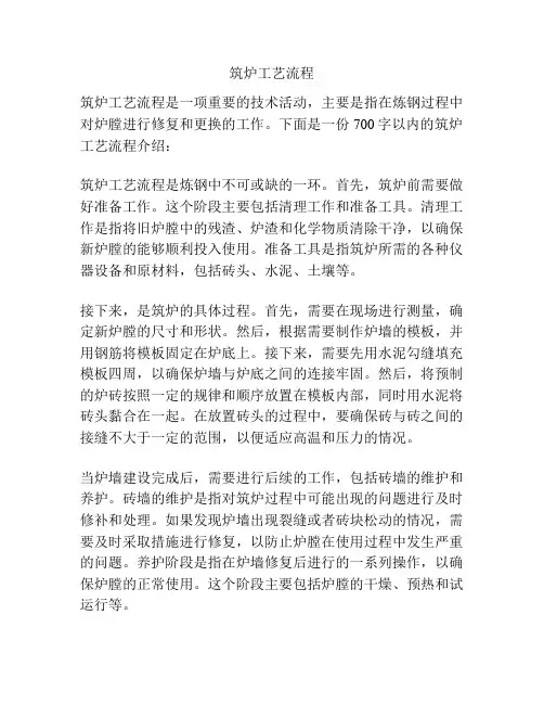 筑炉工艺流程