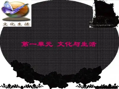 文化生活第一单元复习