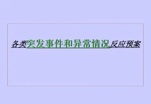 突发事件和异常情况处理预案PPT课件