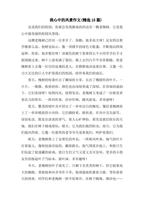 我心中的风景作文(精选15篇)精编