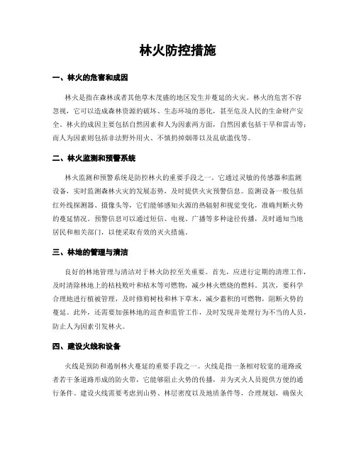 林火防控措施