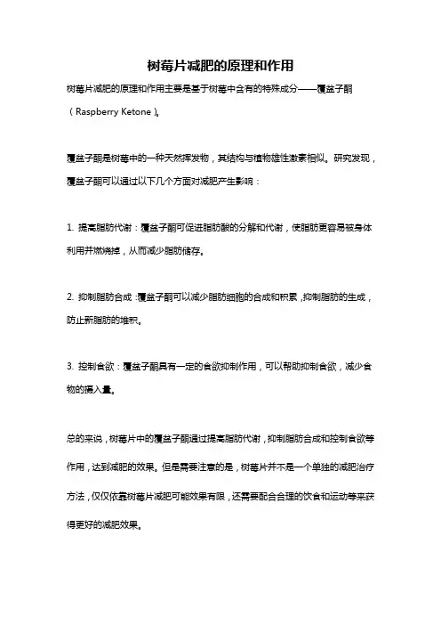 树莓片减肥的原理和作用