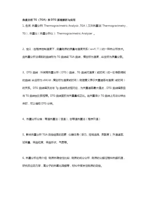 热重分析相关