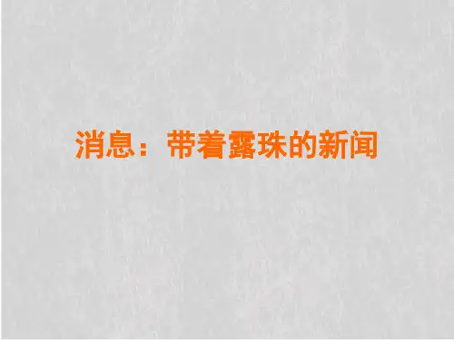 消息：带着露珠的新闻ppt1