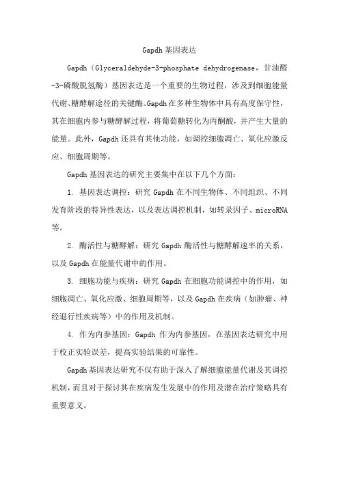 gapdh基因表达