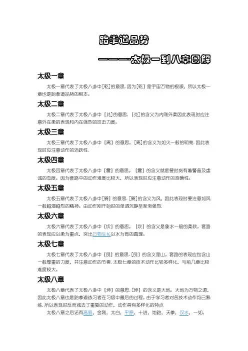 跆拳道品势太极一到八章图解
