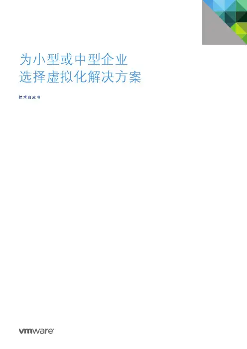 为小型或中型企业选择虚拟化解决方案