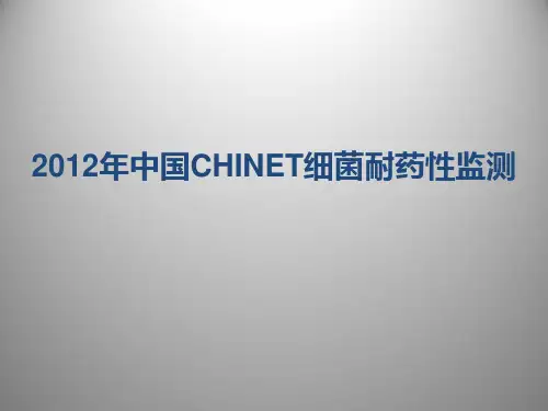 中国CHINET细菌耐药性监测p课件