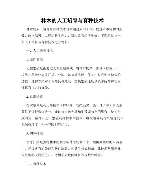 林木的人工培育与育种技术