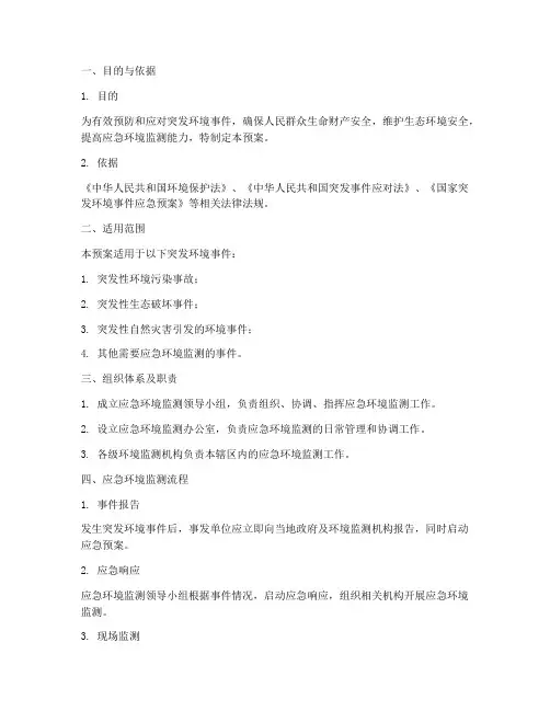 应急环境监测预案