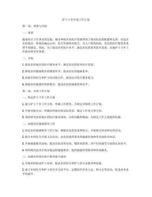 护士下乡年度工作计划