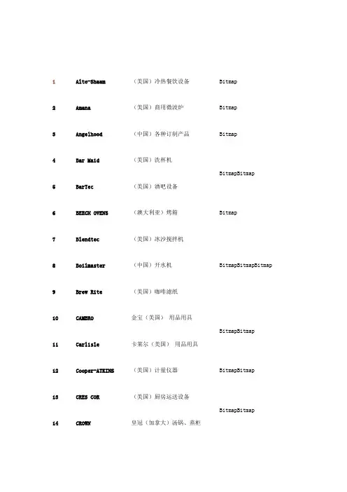商用厨房设备品牌