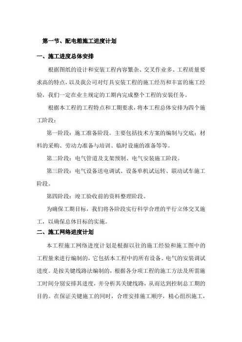 配电箱施工进度计划