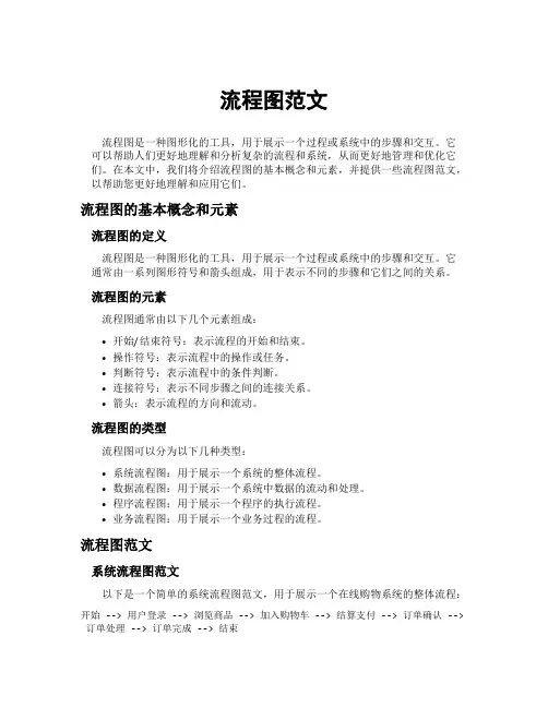 流程图范文