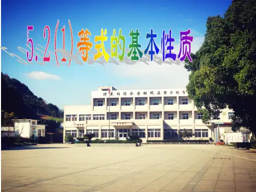 5.2等式的基本性质(1)公开课教案教学设计课件