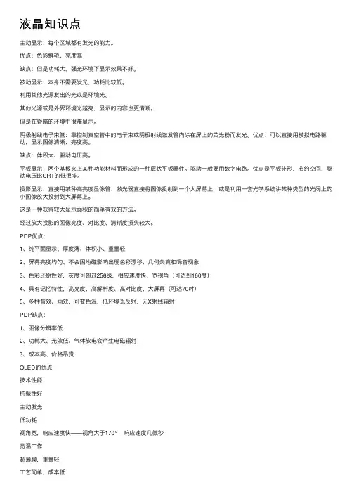 液晶知识点——精选推荐