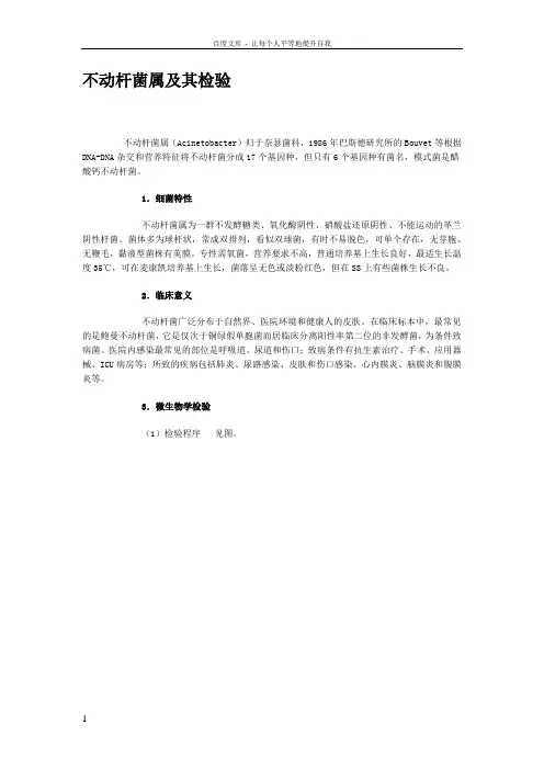 不动杆菌属及其检验