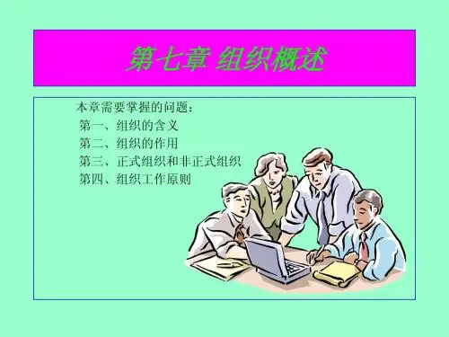 第七章 组织概述