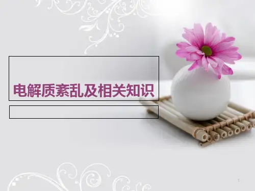 电解质紊乱及相关知识PPT课件