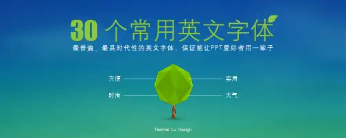 PPT中30个常用英文字体 — PDF