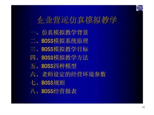 BOSS培训手册课件