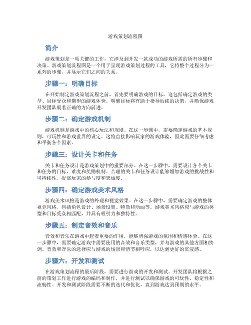 游戏策划流程图