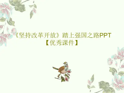 《坚持改革开放》踏上强国之路PPT【优秀课件】共26页文档