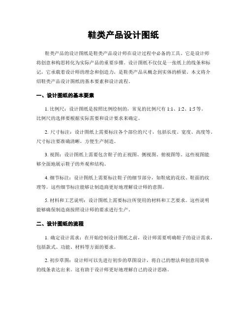 鞋类产品设计图纸