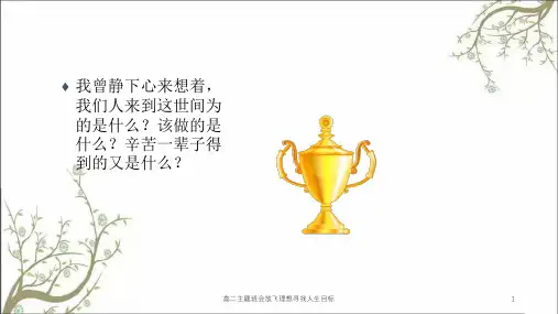 高二主题班会放飞理想寻找人生目标课件