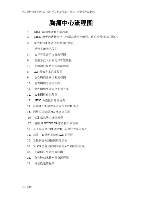 中国胸痛中心认证评分细则(第五版)