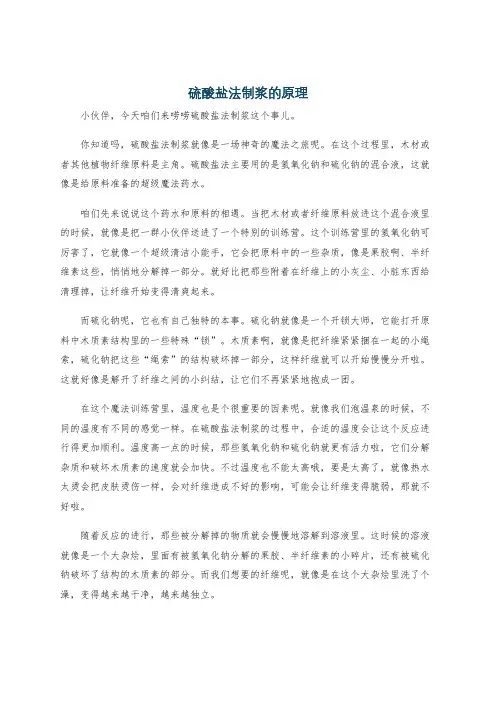 硫酸盐法制浆的原理