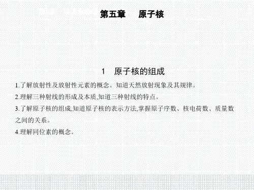 人教版物理高中选择性必修3第五章1 原子核的组成PPT教学课件
