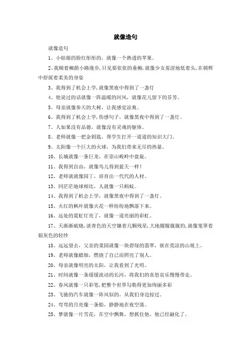 资料大全-就像造句 精品
