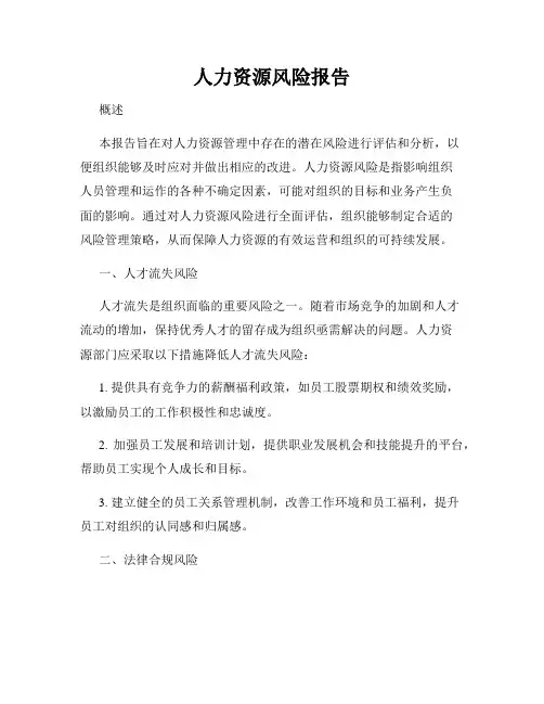 人力资源风险报告