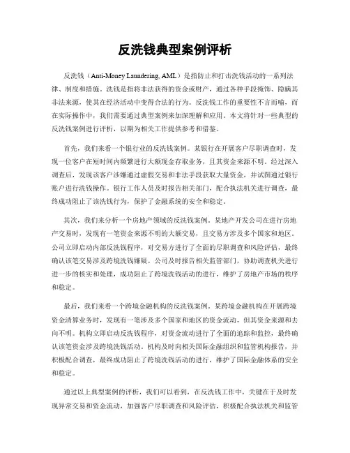 反洗钱典型案例评析
