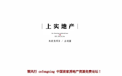 同策上海上实朱家角的项目企划提报108P