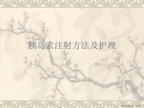 胰岛素注射方法及护理