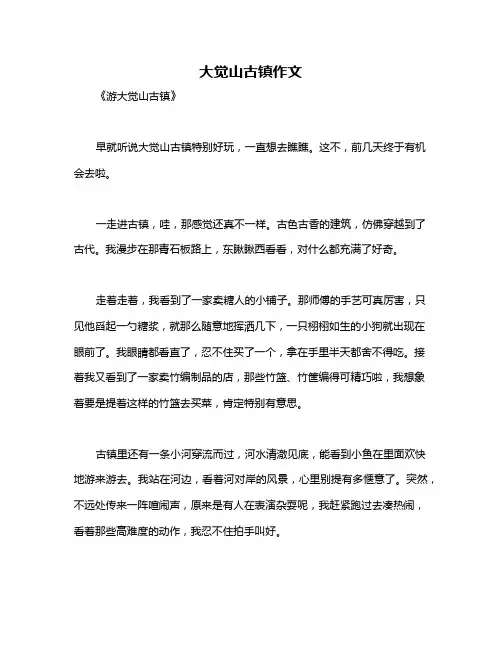 大觉山古镇作文