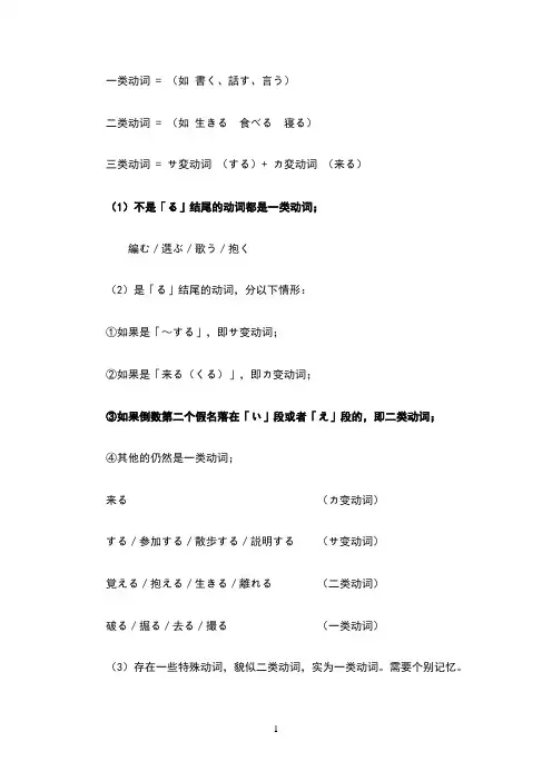 动词て形变形规则