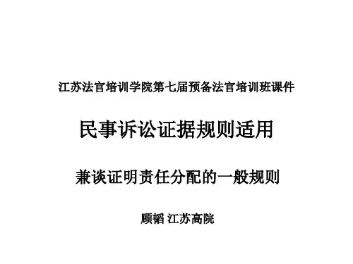 民事诉讼证据规则适用