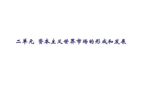 资本主义世界市场的形成和发展ppt