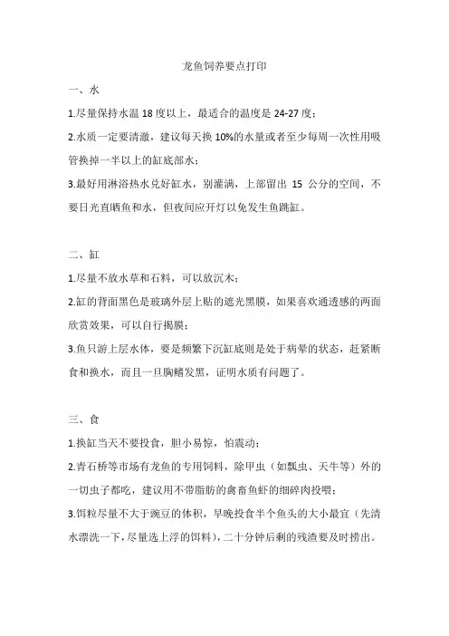 龙鱼饲养
