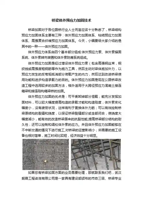 桥梁体外预应力加固技术