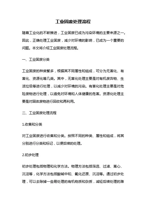 工业固废处理流程