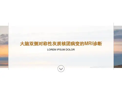 大脑深部对称性灰质核团病变的病因与MRI诊断