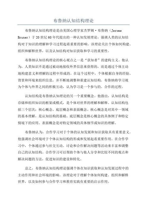 布鲁纳认知结构理论