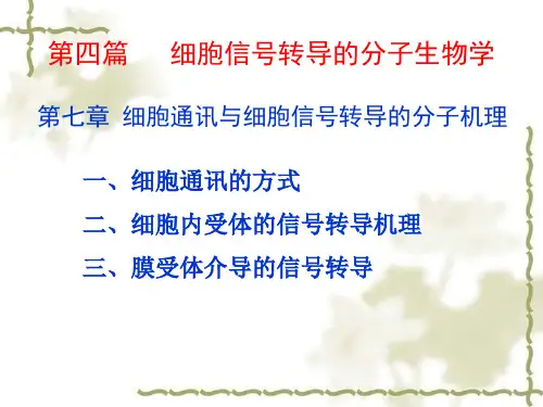 生物课件第五篇 细胞信号转导的分子生物学PPT.ppt