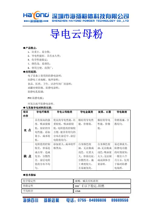 导电云母粉在涂料中的应用