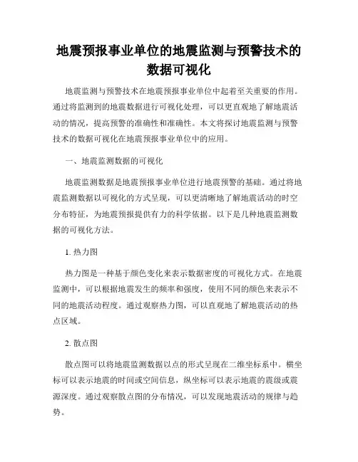 地震预报事业单位的地震监测与预警技术的数据可视化
