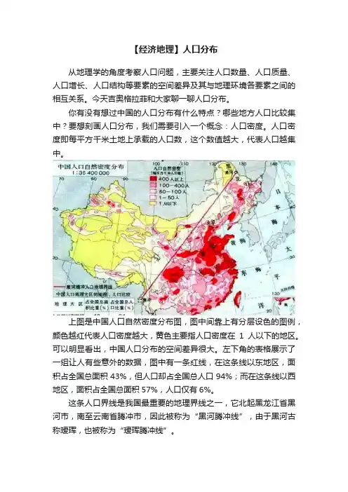 【经济地理】人口分布